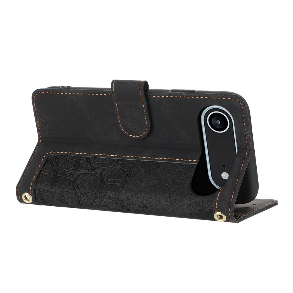 For iPhone 17 Air Case Tulip Leather Phone Cover with 5 Card Slots Wallet