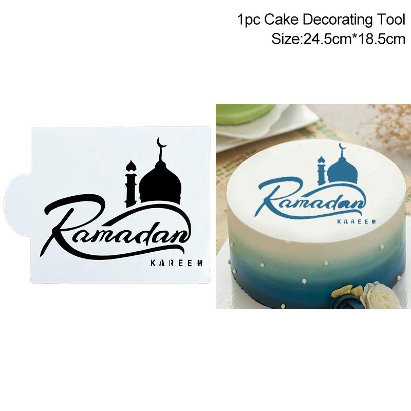 

1 шт. Рамадан Карим Трафареты-спреи Форма для торта на день рождения Инструменты для украшения Ид Мубарак Мусульманский исламский фестиваль Вечеринка DIY Украшения
