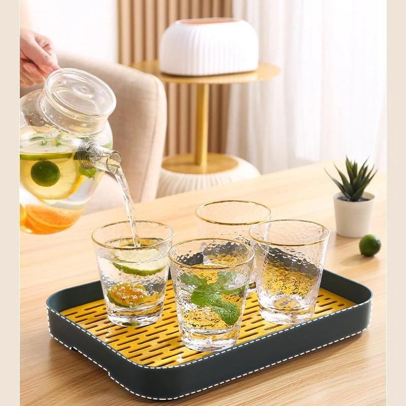 Rechteckiger Schalenständer Obst-Abtropfschale Essstäbchen-Box Küchen-Aufbewahrungsschale Wasserbecher-Abtropfschale Obstkorb Tee-Tabletts Organizer