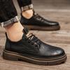 Leather shoes new spring British style business dress casual heightening low top Martin boots