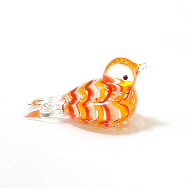 Miniature Murano Glass Bird Decorative Figurine Japan Style Home Fairy Garden Decor Accessories Lovely Handmade Animal Ornaments