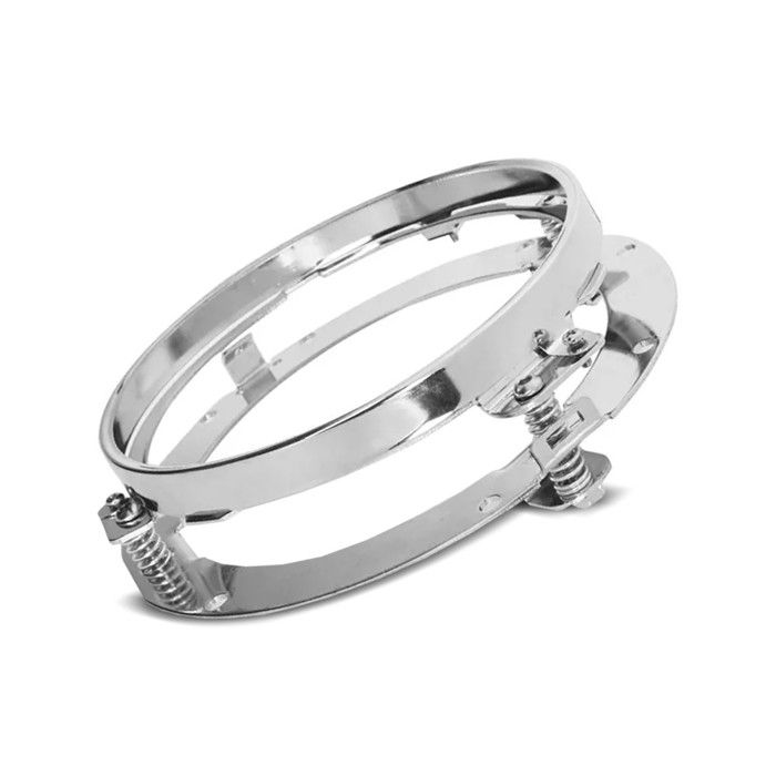 Anneau fixation 7" pour Harley Davidson Road King Classic 98-13 Support montage chrome