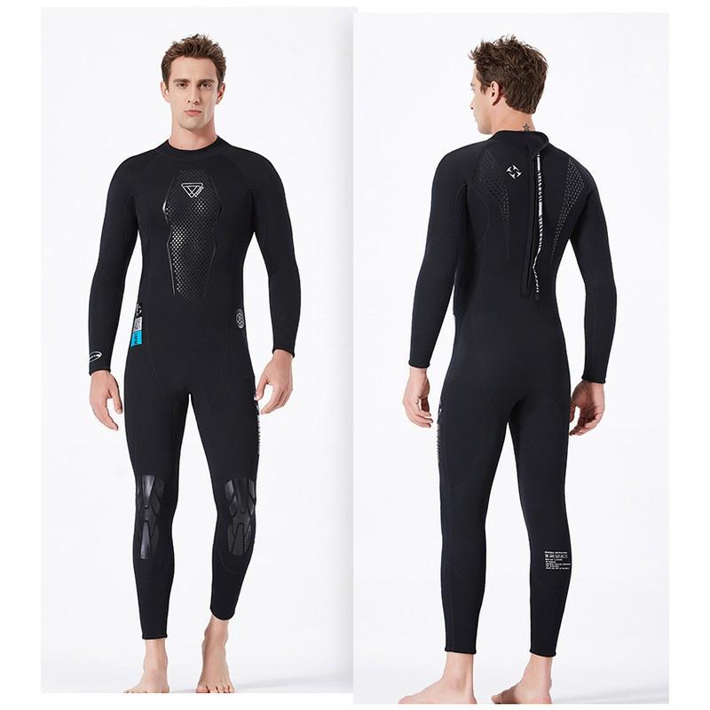 Mens 3mm Fullsuit Wetsuit Diving Surfing Snorkeling Warmth Chloroprene Neoprene SCR Material