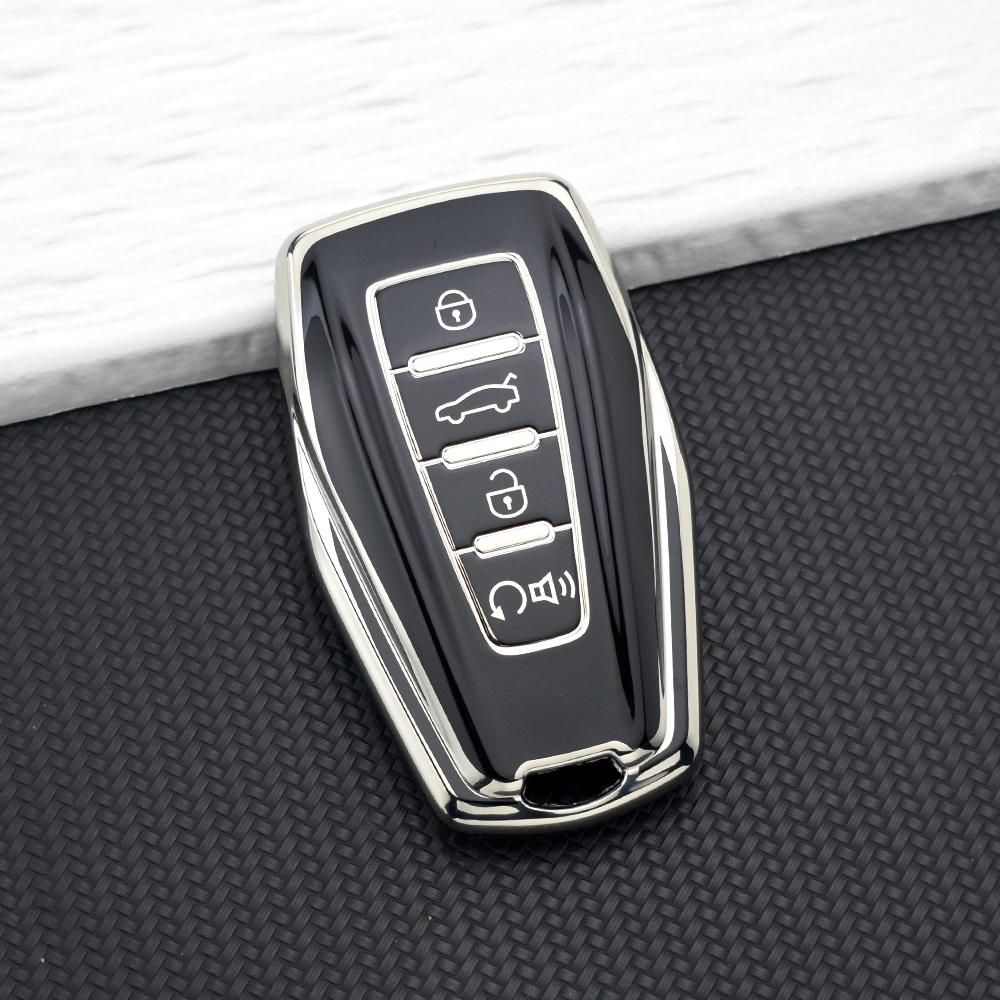 Car Key Case Cover For Geely Coolray Atlas Boyue Nl3 Emgrand X7 Ex7 Gt Gc9 Borui Soft Tpu Key Protective Holder Key Chain Set