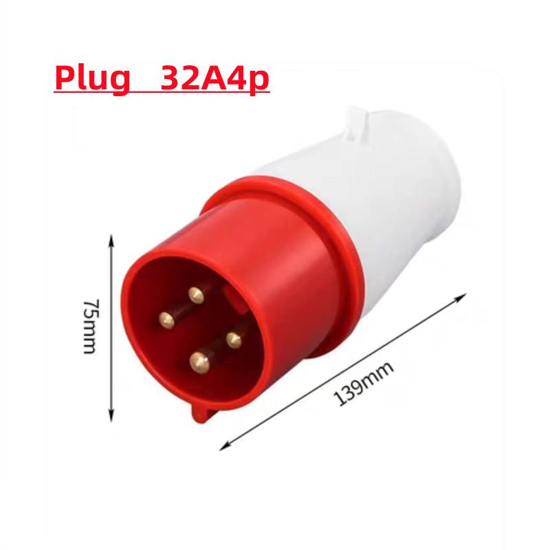 Industrial Plug and Socket 5pin 3core 3P/4P/5P Electrical Connector 16A 32A IP44 Wall Mounted Socket 220V 380V 415V MALE FEMALE