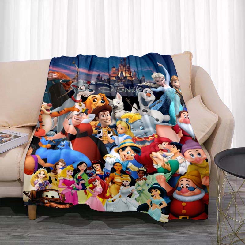 A Variety of Disney Princess Cartoon Blankets, Suitable for All Seasons, for Children and Adults, A Luxurious Gift Choice.