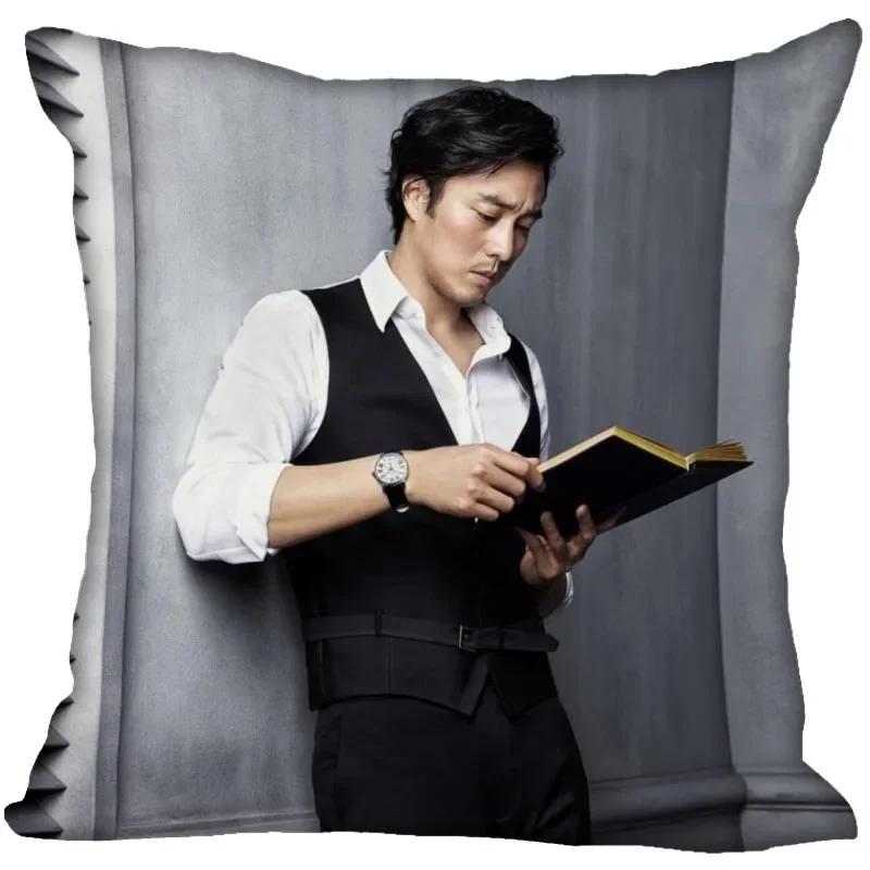 New So Ji Sub KPOP Boy Pillow Cover Bedroom Home Decorative Pillowcase Square Zipper Pillow Cases Satin Soft No Fade 0824