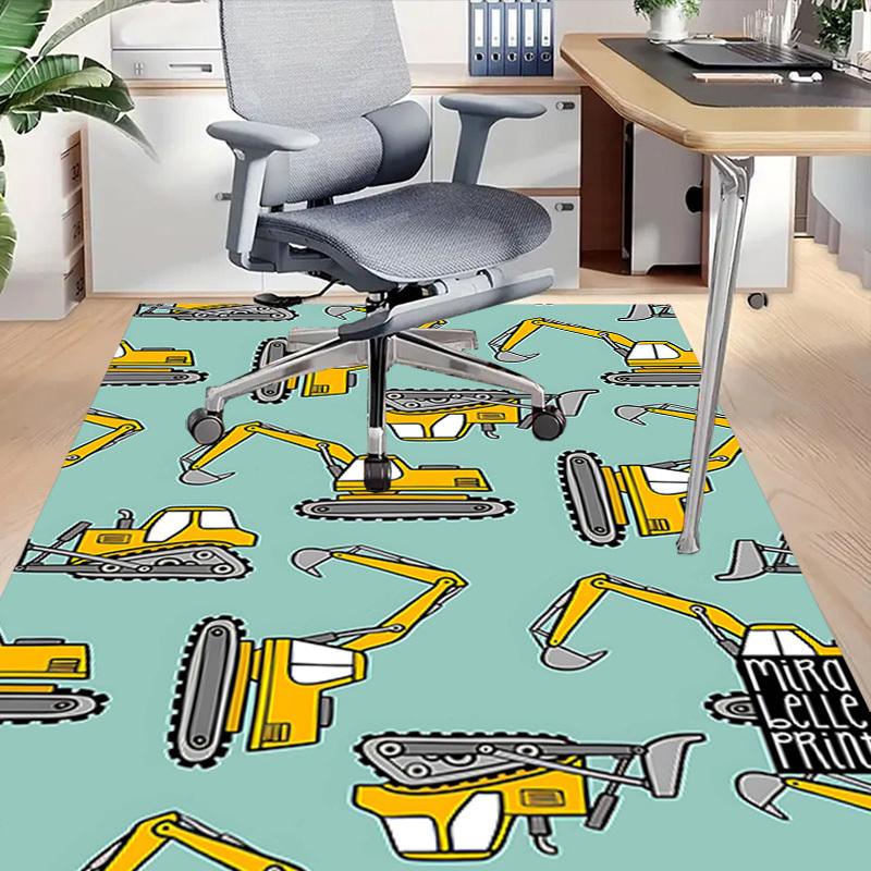 1PC Construction Vehicles Non-Slip Floor Carpet, Office, Family, Bedroom, Studio - Large Area Rug, Vibrant Colors, Longlasting Material-X407