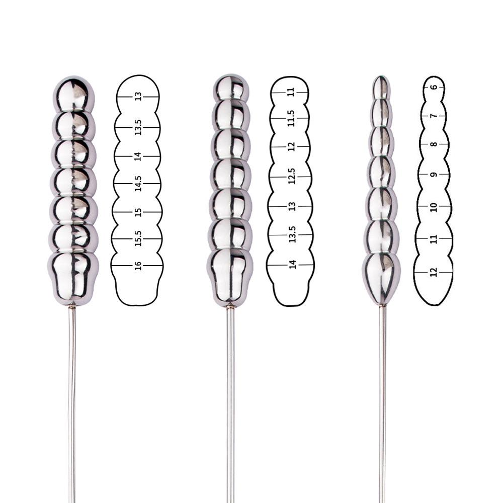 Unisex Stainless Steel Urethral Stick Metal Pull Bead Anal Massager Sounding Urethral Sex Toy Penis Plug Chastity BDSM