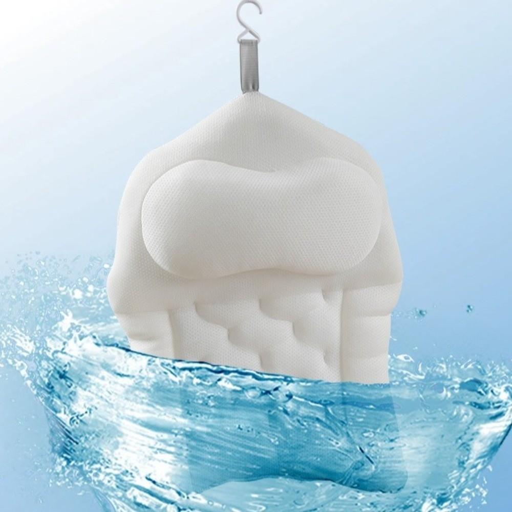 Soft Bathtub Pillow Non-slip Spa Bath Pillow Portable Bathroom Cushion  Bathtub