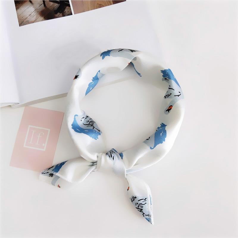 Luxury Square Scarf For Women Silk Feeling Shawl Satin Hijab Fashion Wraps Hair Bands Ribbon Headband Bag Accessories Headscarf