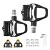 Light Weight Bicycles Clipless Pedals with Cleats Set Antislip Aluminum Alloys Pedals Adjustable Bike Flat Pedals