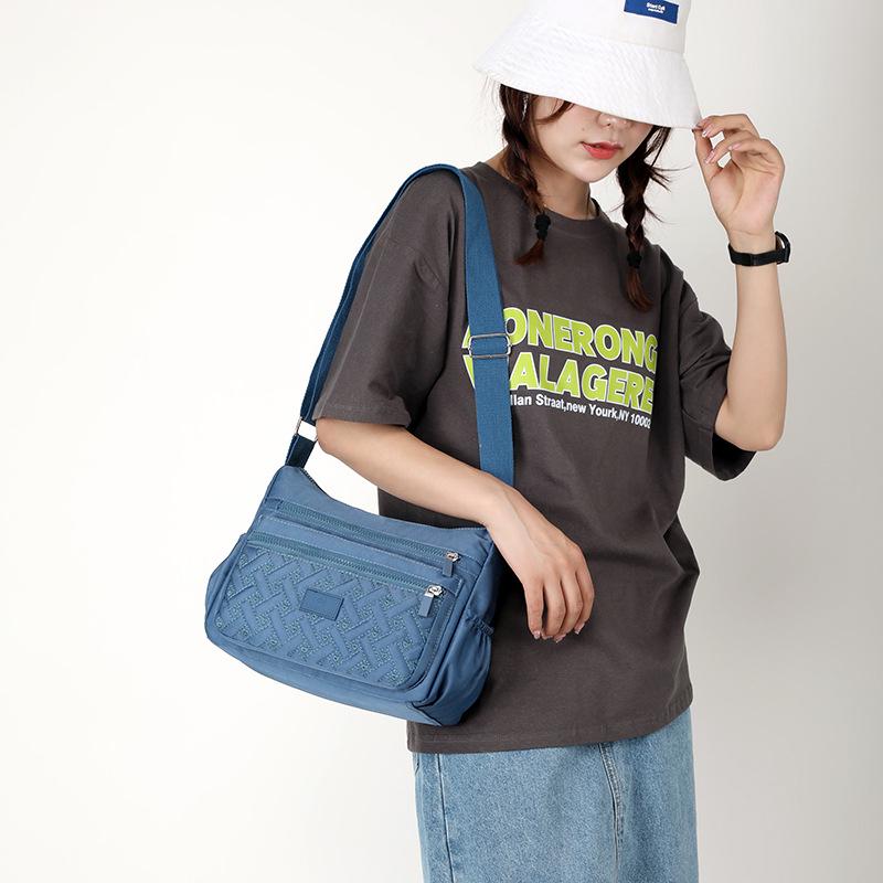 Women's Lightweight Water-Repellent Nylon Crossbody Shopping Bag