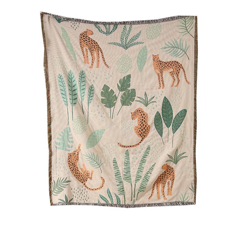 Versatile Ins-Style Line Illustration Blanket: Perfect for Camping, Casual Use, Naps, Throwing, Sofas, Picnics, and Bed Ends.