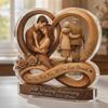 Dubbelzijdige Jubileum Plaquette met Standaard Helder Hart Elegant