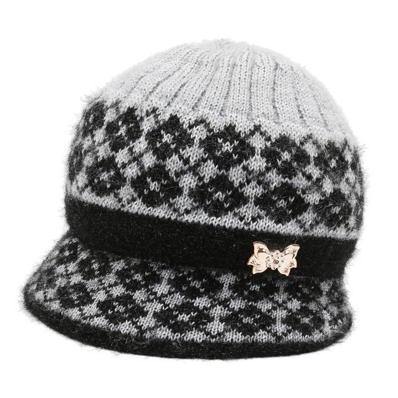 Autumn and Winter Hat Female Winter Wool Hat Mother Hat Winter Old Man Hat Female Grandma Old Lady Hat Mother-in-law Hat
