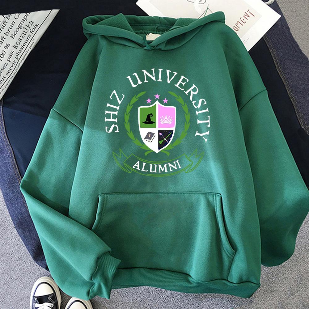 Shiz University Hoodie Fashion Women Aesthetic Graphic Movie Wicked Hoodie Unisex Vintage Elphaba Glinda Pullovers Sweatshirts