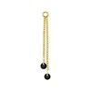 Charm Chain With Black Zircons - Gold - D-071 20 Mm