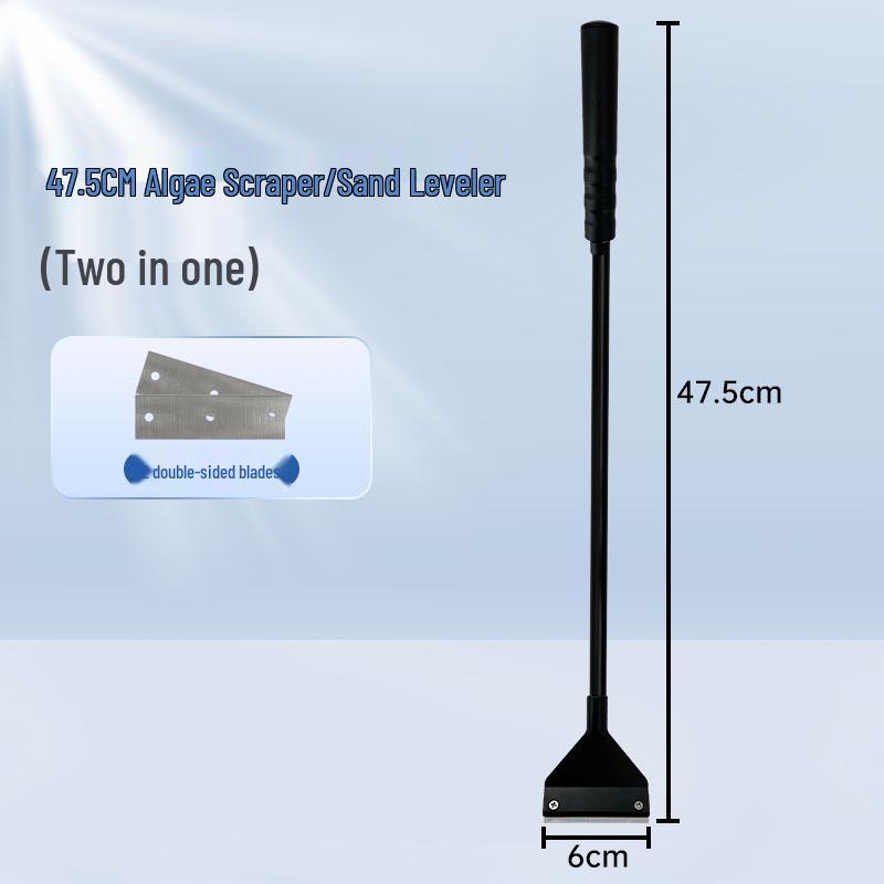 Non-Scratch Stainless Steel Algae Scraper for Fish Tanks