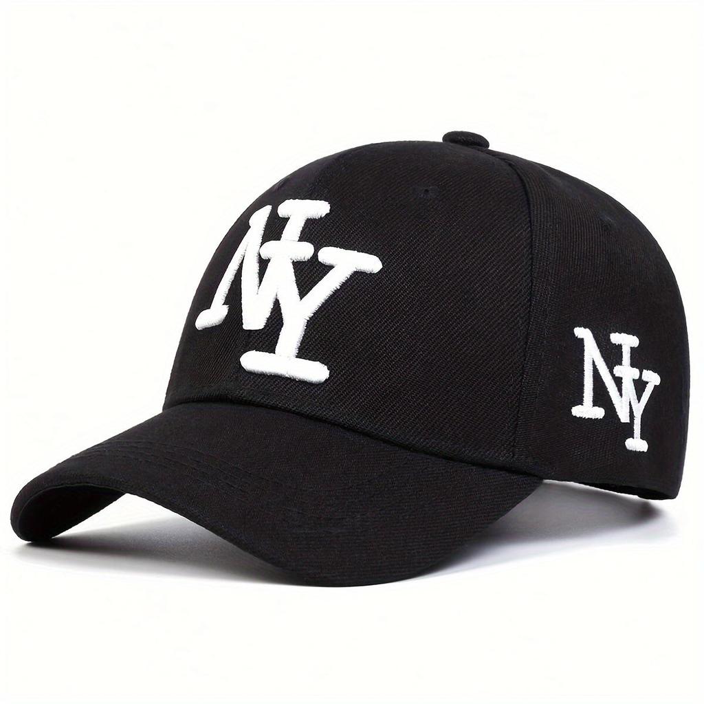 Baseballkappe mit NY-Stickerei - Sechs-Panel-Schirmmütze mit Sonnenschutz