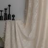 White jacquard hollow curtains, translucent American rural hollow pastoral living room bay window literature and art