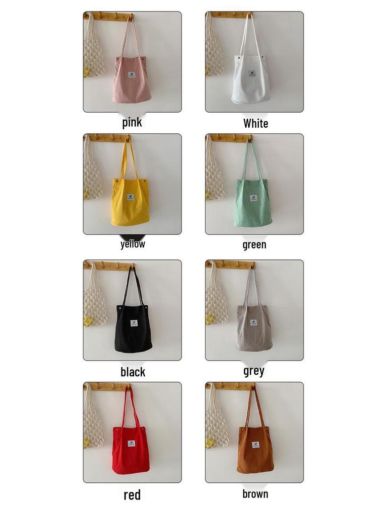 Modische Cord-Umhängetasche - Vielseitige Handtasche mit großem Fassungsvermögen für Damen