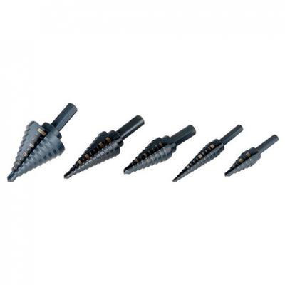 Black Multiple Hole 50 Sizes 1/8- 1-3/8" HSS Oxide M2 Step Drill Bit 5 Pcs