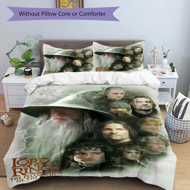 3pcs Lord_of_the_Rings Duvet Cover Set (1 Duvet Cover + 2 Pillowcases, No Core) - Comfortable, And Breathable Bedroom Decoration Yy251104020