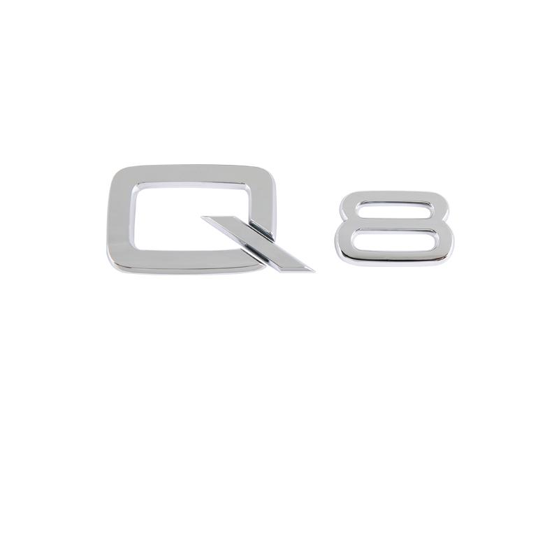 3D Letters Numbers Emblem for Audi A3 A4 A5 A6 A7 A8 Q2 Q3 Q5 Q7 Car Trunk Lid Nameplate Badge Logo Sticker Chrome Glossy Black
