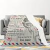 1pc Letter To My Wife Flannel Blanket, Spanish Soft Quilt Valentine's Day Gift Throw Blanket, Warm Cozy Soft Blanket For Couch B