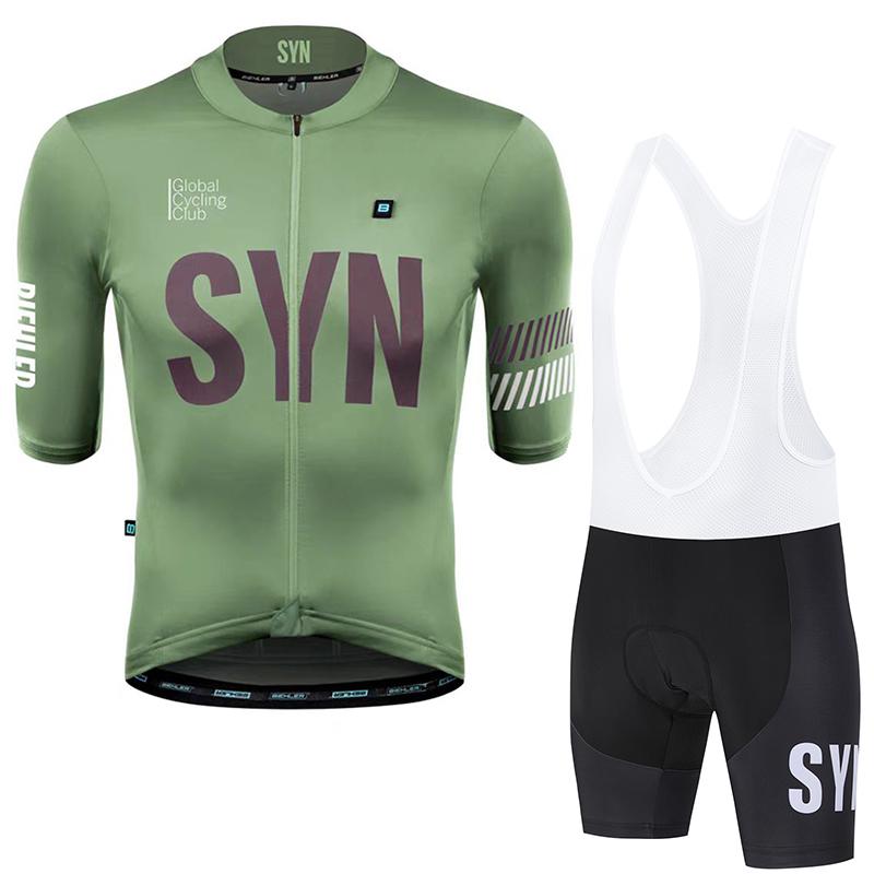 Cycling Suit Set Short Sleeved Men's Cycling Jersey Breathable Cycling Bib Sports Shirt Summer Quick Drying Clothes