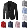 Suit Casual Fine Workmanship Cotton Blend One Button Suit Blazer for Banquet
