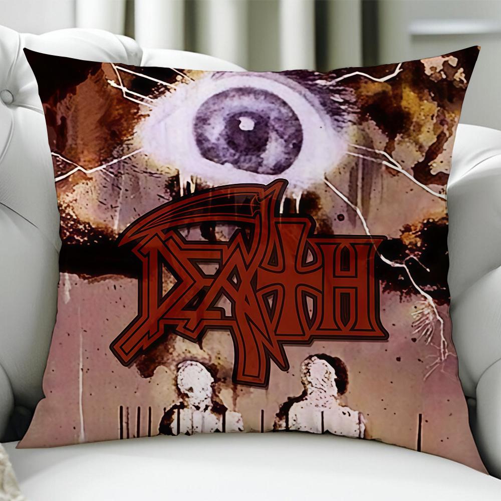 Rock Band DDeath cushion cover Birthday Anniversary Gifts Double Sided Printed Zipper Cushion Cover Soft Skin Bedding