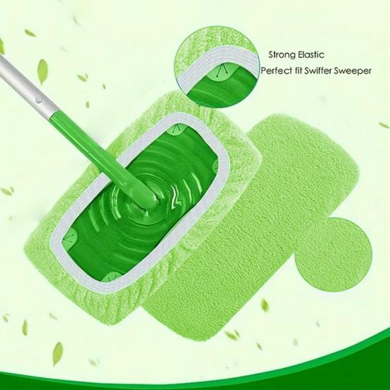 4Pcs Mop Cover for Small Large Boards Elastic Trim Deep Cleaning Reusable Washable Mop Pads for Swiffer