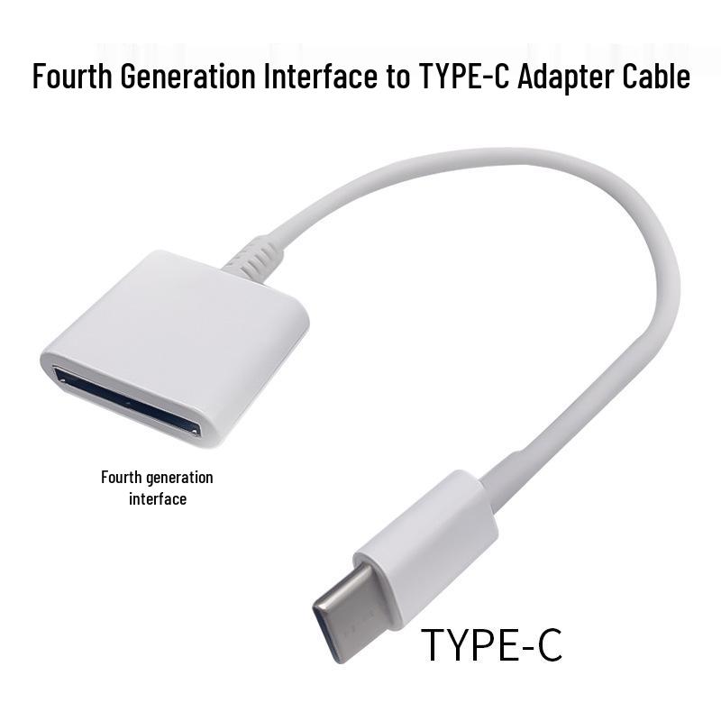 Apple 4 to Type-C Adapter Cable, 30-pin to Type-C Adapter Head, Apple Charging Cable