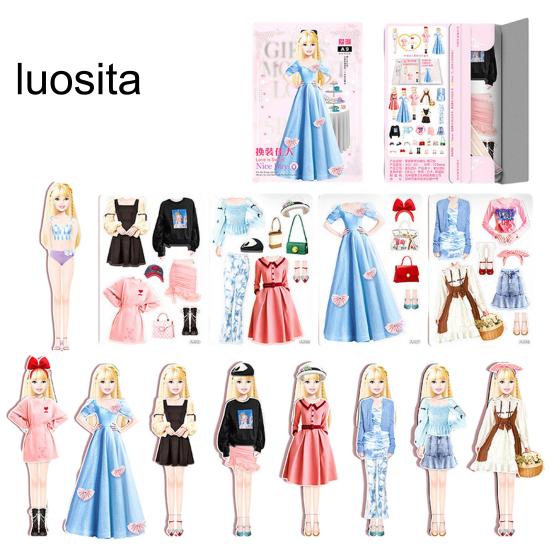 Magnetic Princess Dress Up Paper Doll, Pretend Play Toy, Smooth Burr-Free, Encourage Creation, Funny Clothes Dress Up Puzzle Game