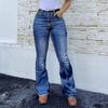 Women's High Waist Washed Women's Jeans Fashionable Versatile Straight Leg Pants