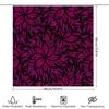 Lebendiger Schwarz-Pink Badezimmer Duschvorhang Blumenmuster Dekorativ Wasserdicht Wohnkultur