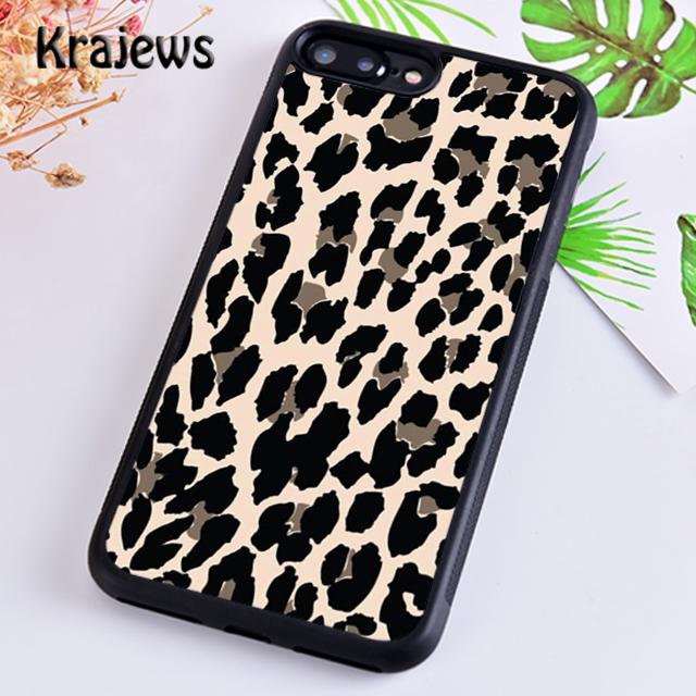 Krajews Leopard Print Scrun Soft Phone Case Cover For iPhone 17 Air 16 15 14 Plus 12 Pro Max Coque Shell Fundas