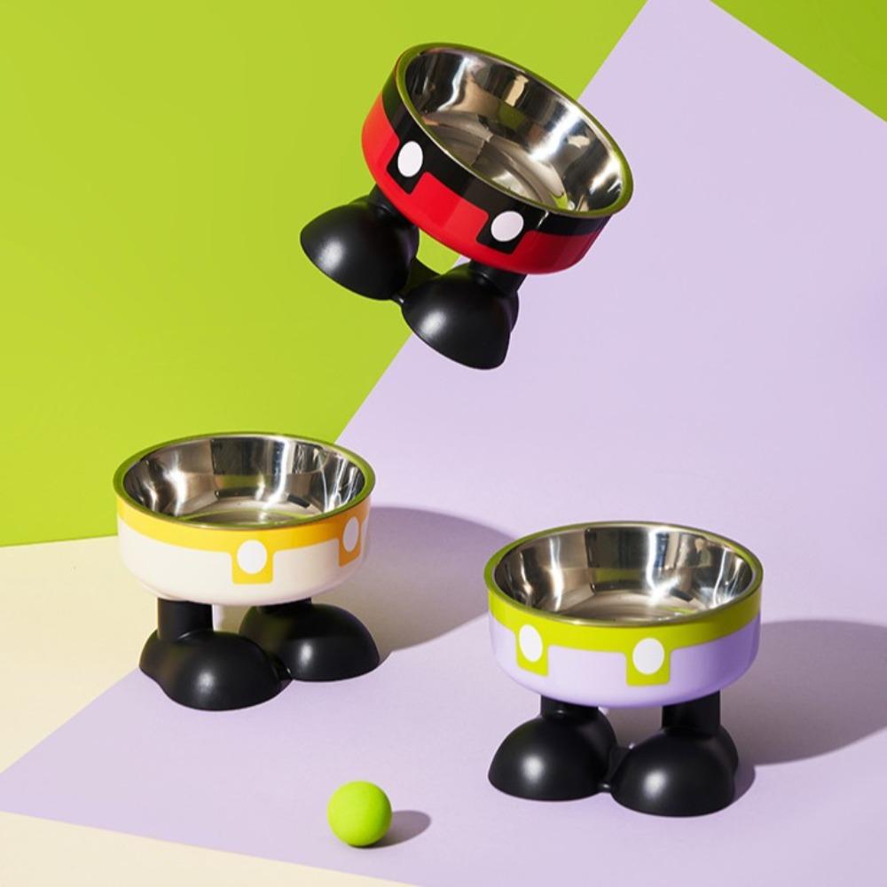 

Anti Slip Cat Bowl Stainless Steel Cat Food Bowl New Dog Bowl Pet червоний