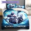 God of War Pattern Bedding Quilt Set Quilt Cover Pillowcase Home Decoration Gift (1 * duvet cover + 2 * pillowcase, without core)
