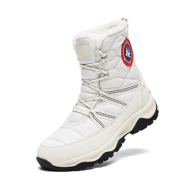Snow boots women's winter piled thickened waterproof, non-slip and cold-proof outdoor cotton shoes