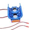 RC Motor Cooling Fan Suitable for 380 540 550 3650 3660 3674 Widened Heatsink DC 7V Double Fans High Speed 36mm Blue