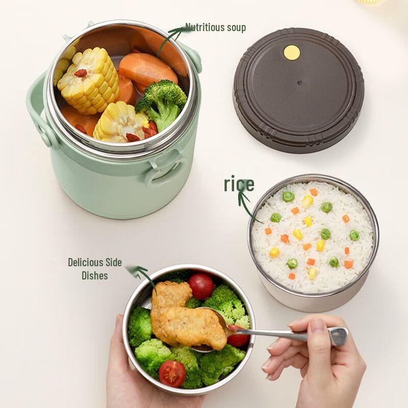 Naijiang 3-Layer Stainless Steel Insulated Lunch Box