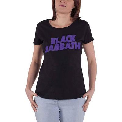 T-Shirt mit gewelltem Logo für Damen