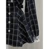 Japanese Fairy Sweet Lace Patchwork Plaid Dress Women Kawaii Grunge Ruffled Long Sleeve Dresses Y2k Aesthetic JK Lolita Vestidos