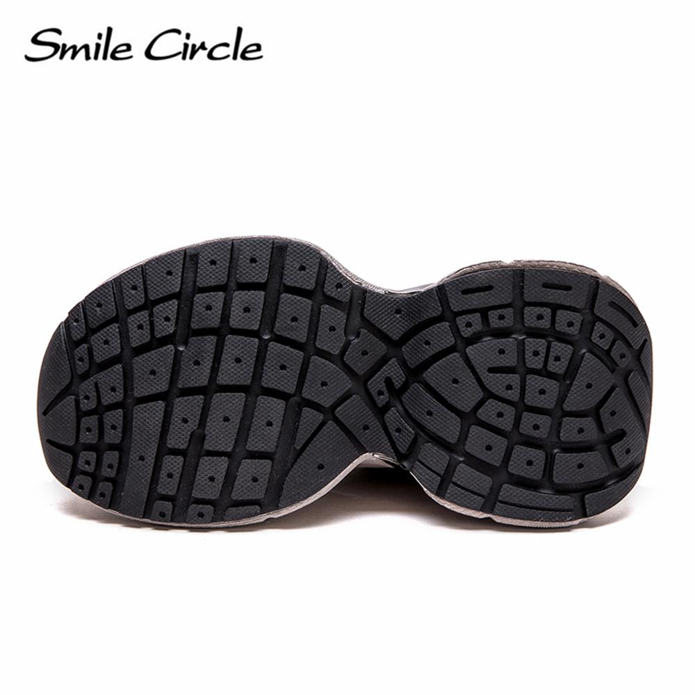 Damen Sneakers aus echtem Leder mit runder Zehenpartie und zunehmender Höhe, modische Freizeitschuhe mit dicker Sohle