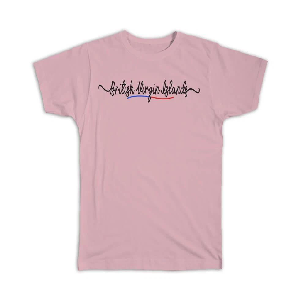 Gift T-Shirt : British Virgin Islands Flag Colors Islander Travel L