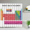 Periodic Table Of Elements Shower Curtain In The Bathroom Decor Chemical Form Digital Print Waterproof Cloth Curtains With Hooks