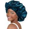 Bonnet de Nuit en Satin pour Femmes avec Nœud Papillon Lien Réglable Soin des Cheveux Bonnet de Nuit Doux en Soie